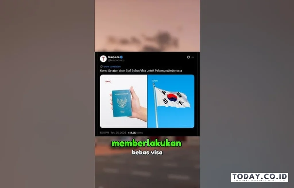 Bebas Visa Korea Selatan Indonesia