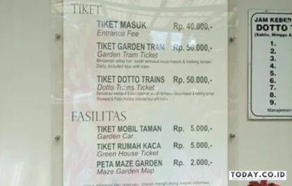 Harga Tiket Taman Bunga Nusantara