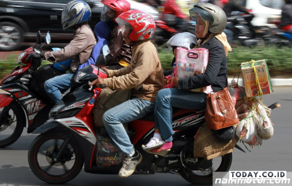 mudik naik motor berbahaya